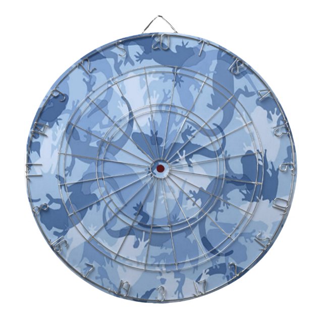 Cible de flechettes de camouflage de reptile bleu (Devant)