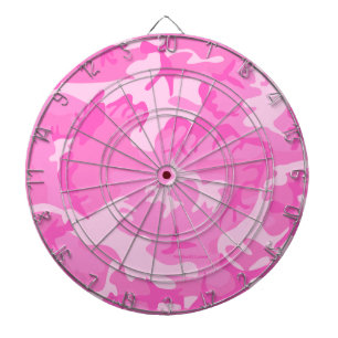 Cible de flechettes de camouflage rose