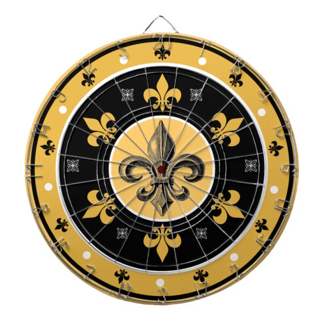 Cible de flechettes de conception de Fleur-De-Lis (Devant)