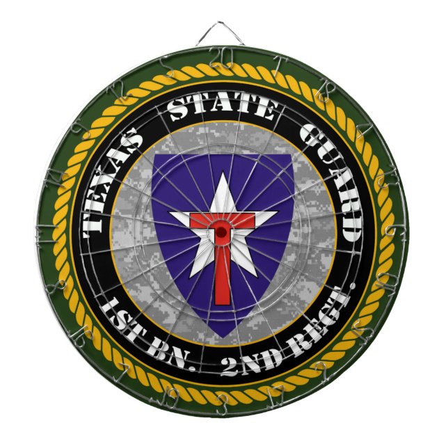 Cible de flechettes de garde d'état du Texas (Devant)