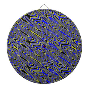 Cible de flechettes de Motif Tourbillonnant bleu n