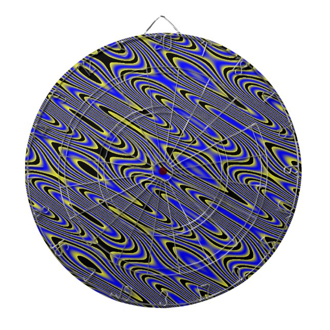 Cible de flechettes de Motif Tourbillonnant bleu n (Devant)
