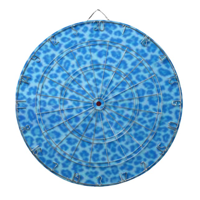 Cible de flechettes de peau de léopard bleu (Devant)