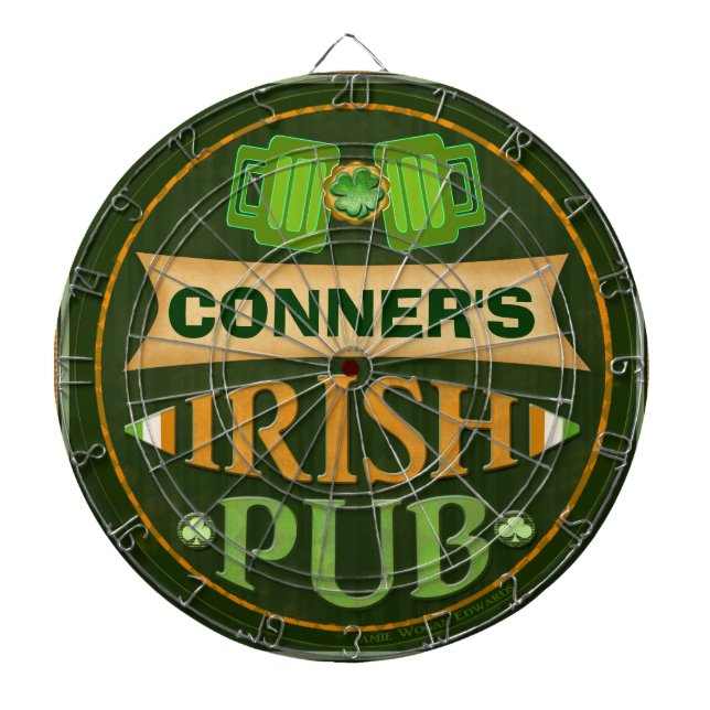 Cible de flechettes de pub irlandais personnalisée (Devant)