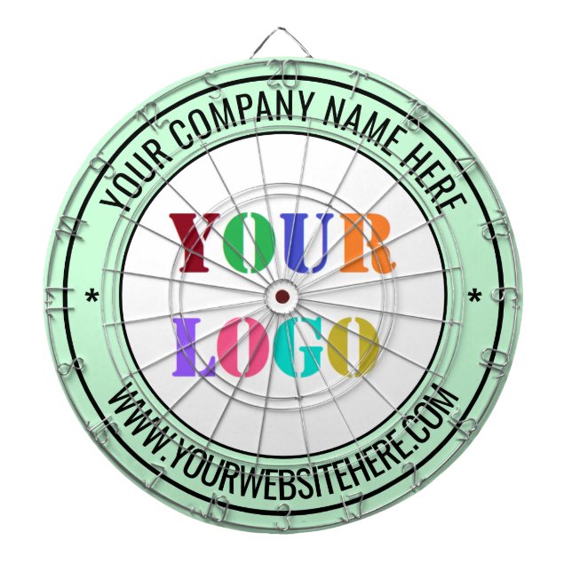 Cible de flechettes de texte du logo de l'entrepri (Devant)