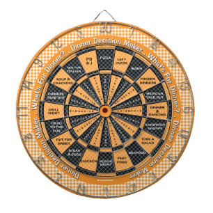Cible De Fléchettes Décideur du dîner ! Nappe À damiers Jaune