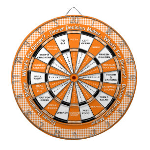 Cible De Fléchettes Décideur du dîner ! Nappe À damiers orange
