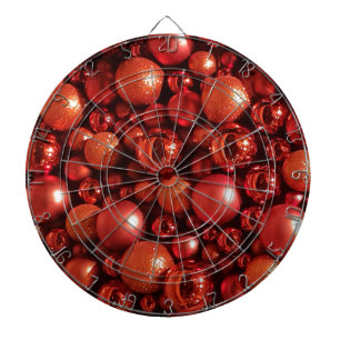 Cible De Fléchettes Décor de Noël Baubles rouges