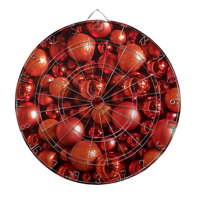 Cible De Fléchettes Décor de Noël Baubles rouges (Devant)