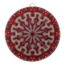 Cible de fléchettes décorative rouge