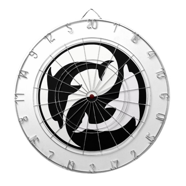 Cible de flechettes des dauphins de Yin Yang (Devant)