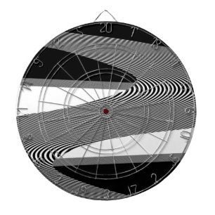Cible De Fléchettes Design D'Art Op Noir Et Blanc, Tableau De Bord