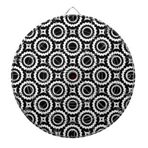 Cible De Fléchettes Design de cercles en zigzag noir mignon