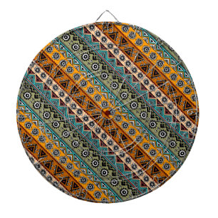 Cible De Fléchettes Design motif aztèque coloré