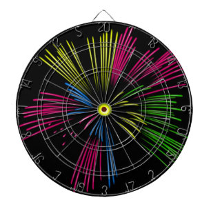 Cible de flechettes d'explosion Abstraite Firework