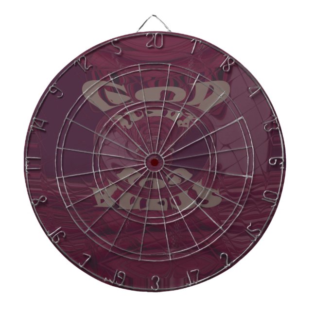 Cible De Fléchettes Dieu vous bénisse Giraffes Art Imprimer/Design (Devant)