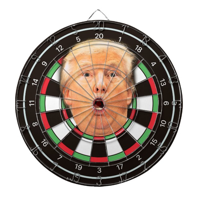 Cible De Fléchettes Donald Trump Tableau noir anti-Trump Drôle politiq (Devant)
