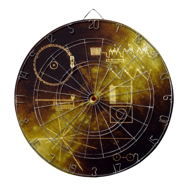 Cible De Fléchettes Dossier d'or du Voyager (Devant)