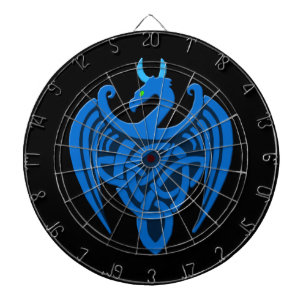 Cible De Fléchettes Dragon celtique bleu