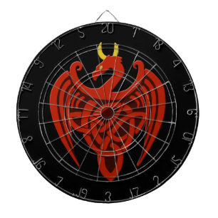 Cible De Fléchettes Dragon celtique rouge