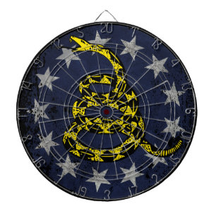 Cible De Fléchettes Drapeau américain 13 étoiles et serpent
