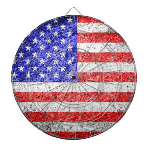 Cible De Fléchettes Drapeau américain Grunge