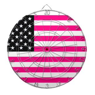 Cible De Fléchettes drapeau américain rose