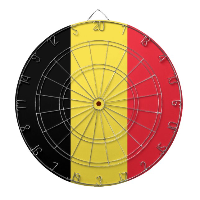 Cible De Fléchettes Drapeau Belgique Tricolore (Devant)