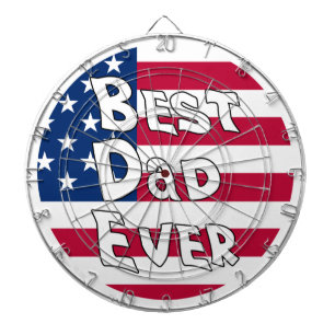 Cible De Fléchettes Drapeau Best Papa Ever USA