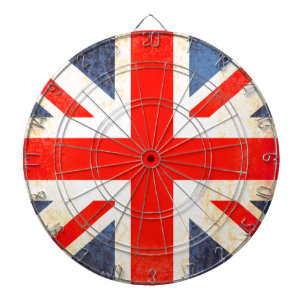 Cible De Fléchettes Drapeau britannique style ancien tableau de bord