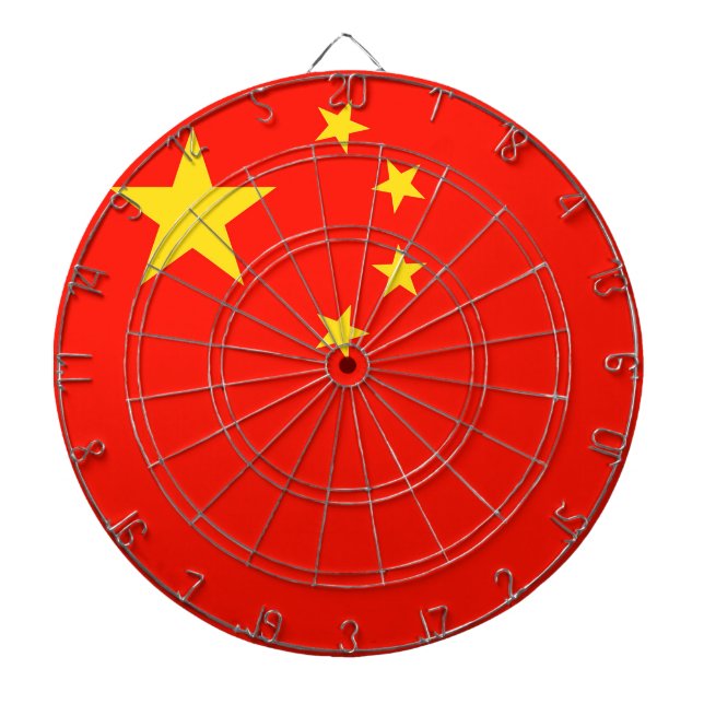 Cible De Fléchettes Drapeau Chine - Haute qualité (Devant)