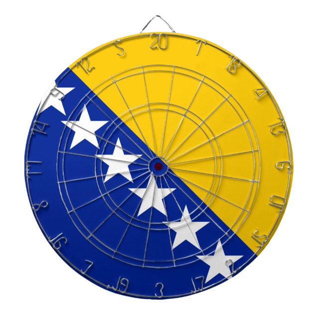 Cible De Fléchettes Drapeau de Bosnie-Herzégovine (Devant)
