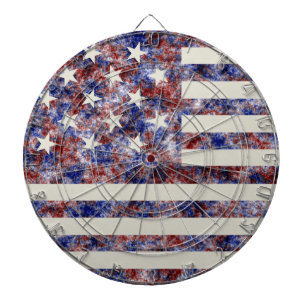 Cible De Fléchettes Drapeau de l'Amérique avec une bannière étoilée co