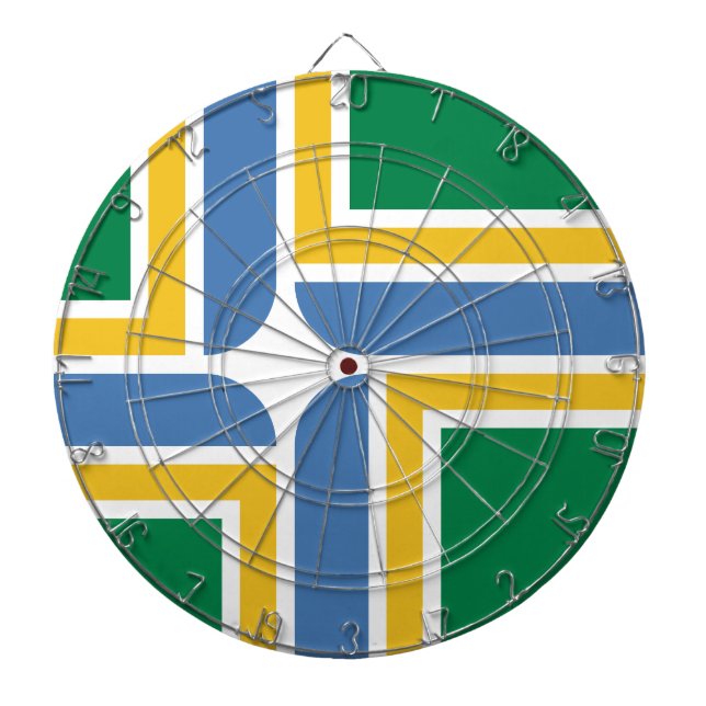 Cible De Fléchettes Drapeau de Portland, Oregon Dartboard (Devant)