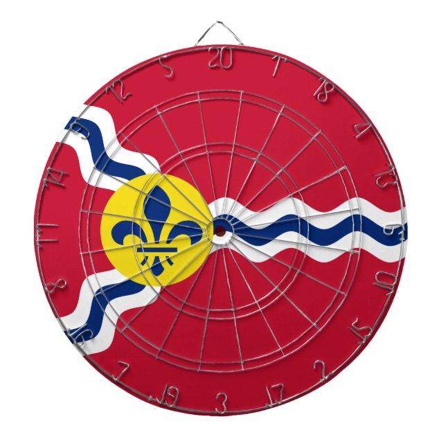Cible De Fléchettes Drapeau de Saint-Louis, Missouri (Devant)