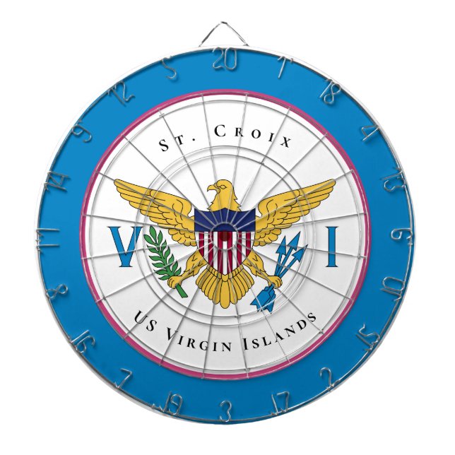 Cible De Fléchettes Drapeau des îles Vierges américaines St. Croix USV (Devant)
