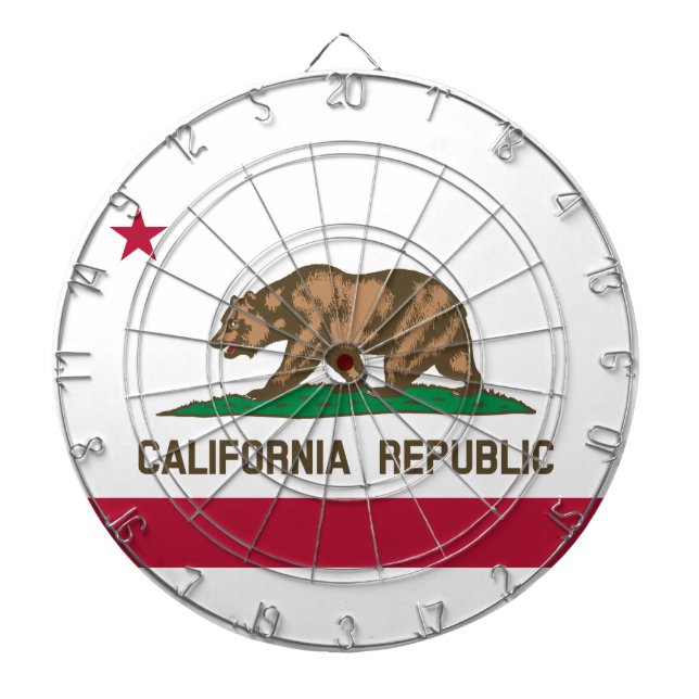 Cible De Fléchettes Drapeau d'État de Californie (Devant)