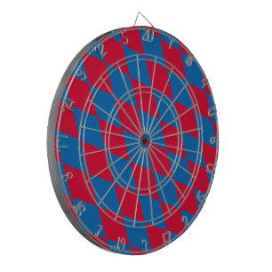 Cible De Fléchettes Drapeau diamant Bavière bleu et rouge Motif
