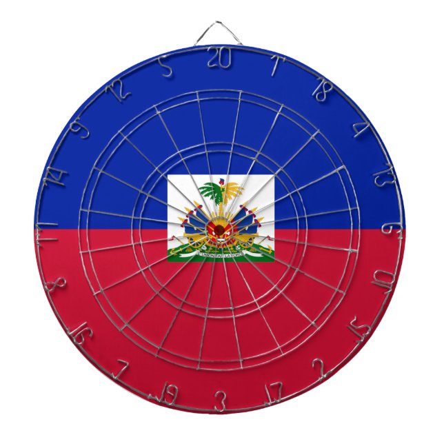 Cible De Fléchettes Drapeau Haïti (Devant)