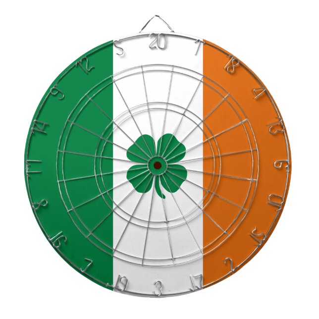 Cible De Fléchettes Drapeau irlandais Patriotique Irlande Drapeau quat (Devant)