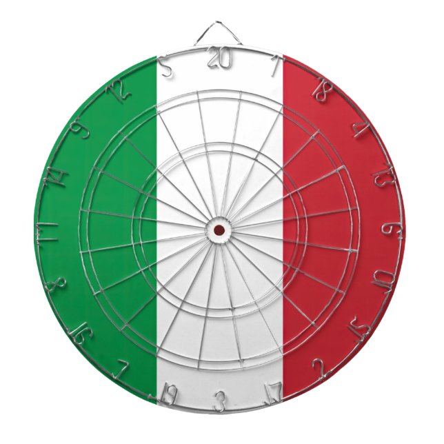 Cible De Fléchettes Drapeau Italie Tricolore (Devant)