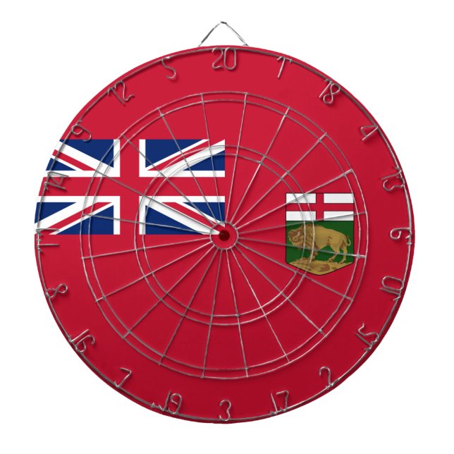 Cible De Fléchettes Drapeau Manitoba (Devant)