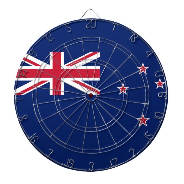 Cible De Fléchettes Drapeau Nouvelle-Zélande (Devant)