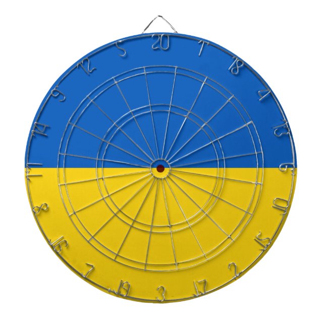 Cible De Fléchettes Drapeau Ukraine (Devant)