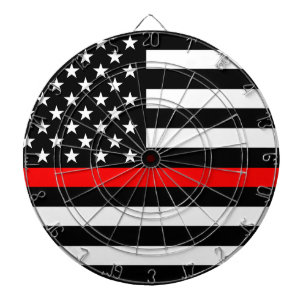 Cible De Fléchettes Drapeau US de la ligne rouge