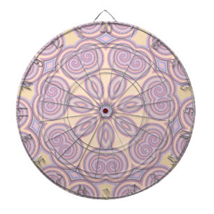 Cible De Fléchettes Dreamy Swirls - Pastel Motif psychédélique