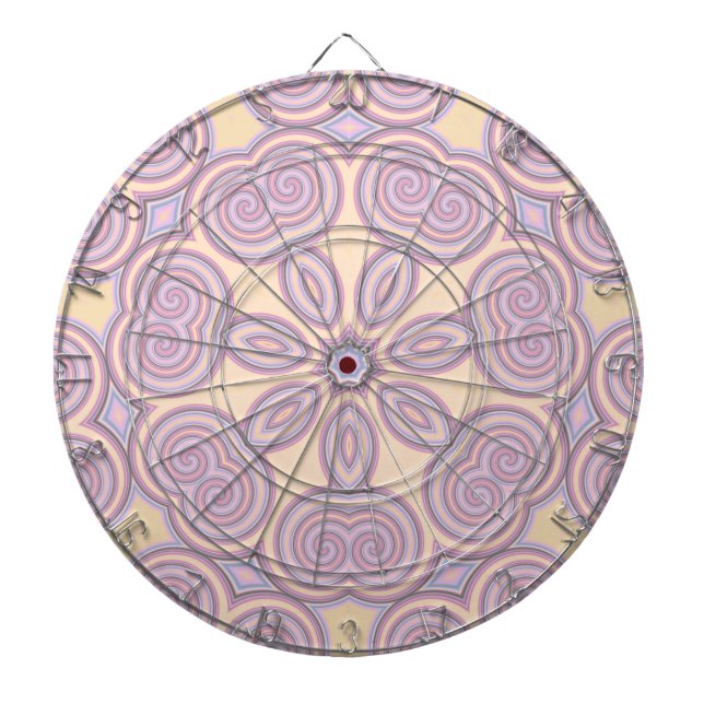 Cible De Fléchettes Dreamy Swirls - Pastel Motif psychédélique (Devant)