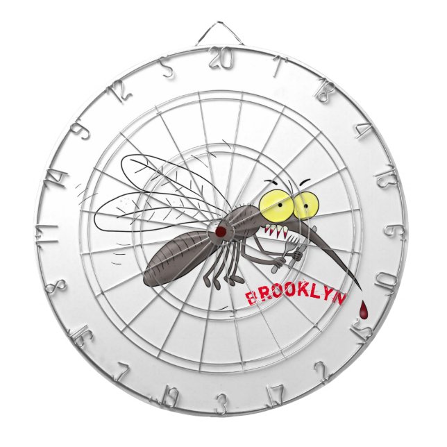 Cible De Fléchettes Drôle dessin d'insecte moustique (Devant)