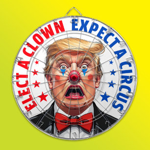 Cible De Fléchettes Drôle visage de clown anti-Trump élu clown