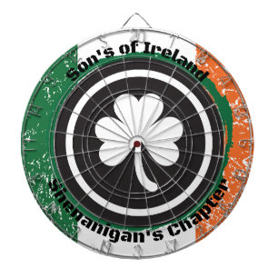 Cible de flechettes du drapeau irlandais